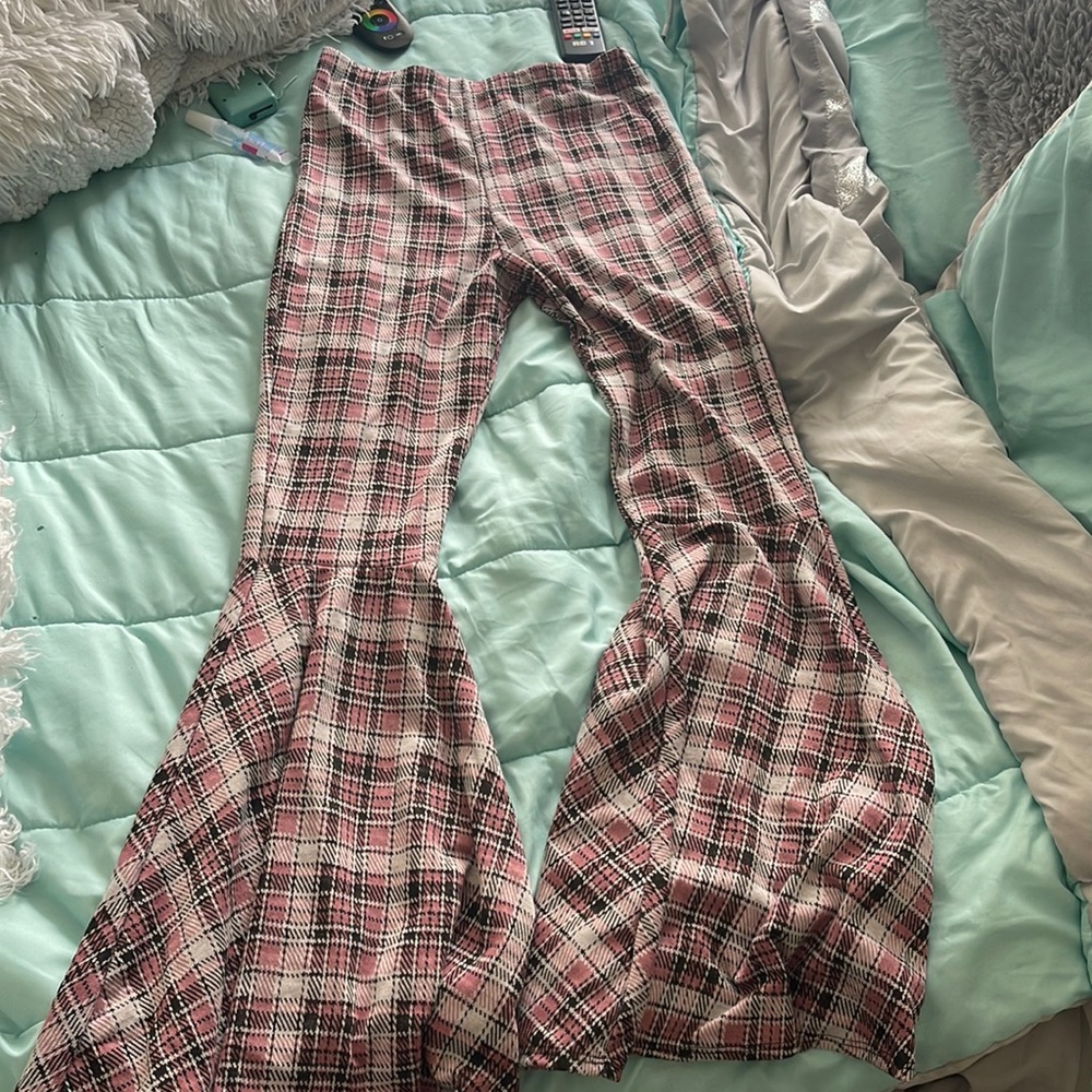 High waist blow bottom pants